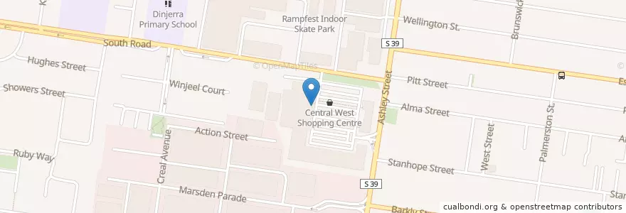 Mapa de ubicacion de Commonwealth Bank en Australië, Victoria, City Of Maribyrnong.