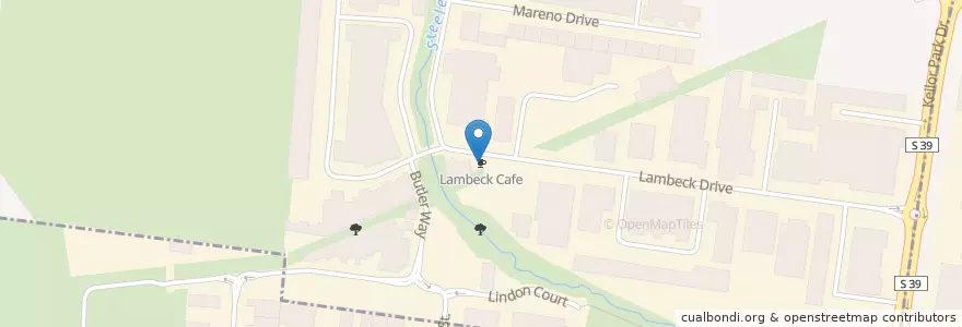 Mapa de ubicacion de Lambeck Cafe en Australia, Victoria, City Of Brimbank, City Of Hume.