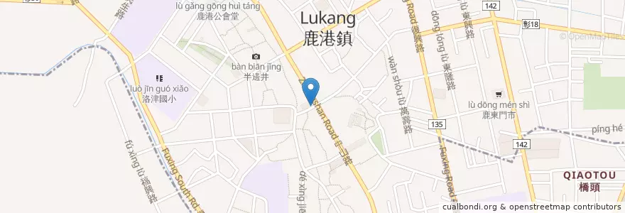 Mapa de ubicacion de 第一市場 en 台湾, 台湾省, 彰化県, 鹿港鎮.