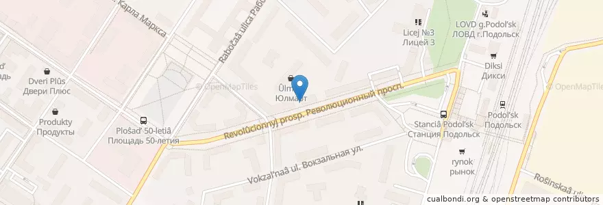 Mapa de ubicacion de Живы-Здоровы en ロシア, 中央連邦管区, モスクワ州, Городской Округ Подольск.