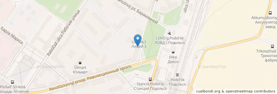 Mapa de ubicacion de МКБ en Rusia, Distrito Federal Central, Óblast De Moscú, Городской Округ Подольск.