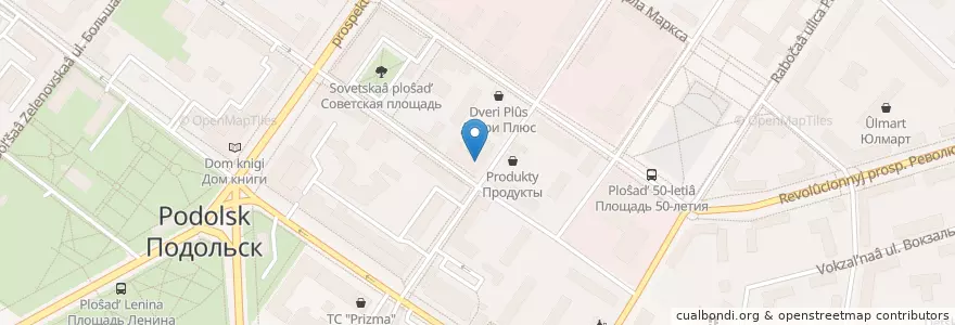 Mapa de ubicacion de Горздрав en 俄罗斯/俄羅斯, Центральный Федеральный Округ, 莫斯科州, Городской Округ Подольск.
