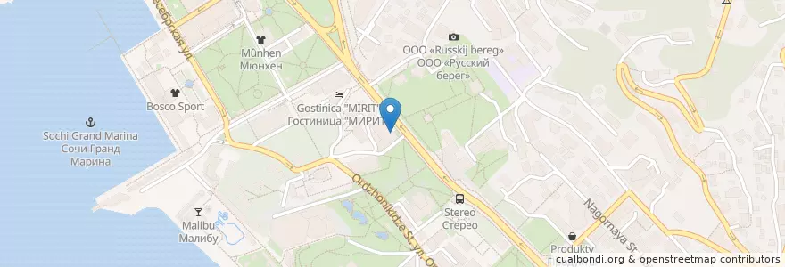 Mapa de ubicacion de Луч en Russie, District Fédéral Du Sud, Kraï De Krasnodar, Городской Округ Сочи.