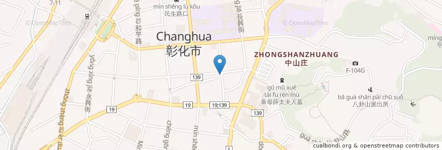 Mapa de ubicacion de Gary bee'69 en Taiwan, Taiwan Province, Changhua County, Zhanghua City.