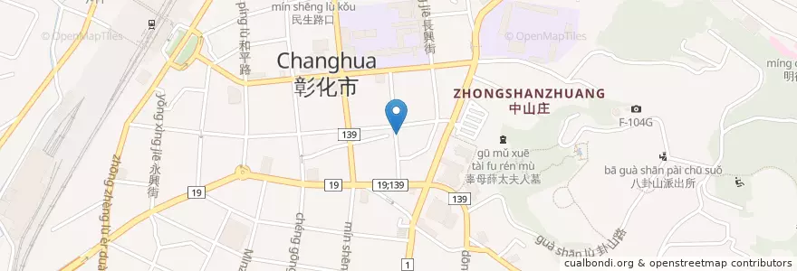 Mapa de ubicacion de 天華素食 en Taiwan, Taiwan Province, Changhua County, Zhanghua City.