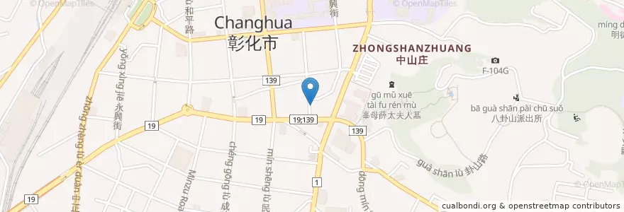 Mapa de ubicacion de 頂好牙醫 en 台湾, 台湾省, 彰化県, 彰化市.