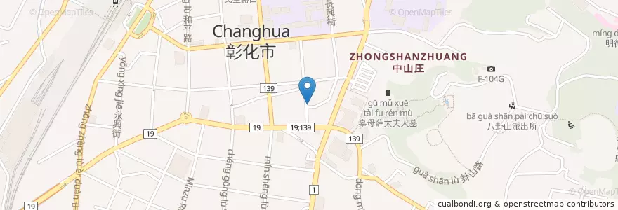 Mapa de ubicacion de 林素食 en Taiwán, Provincia De Taiwán, Condado De Changhua, 彰化市.