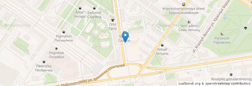 Mapa de ubicacion de Малибу en Russia, Уральский Федеральный Округ, Свердловская Область, Городской Округ Екатеринбург.