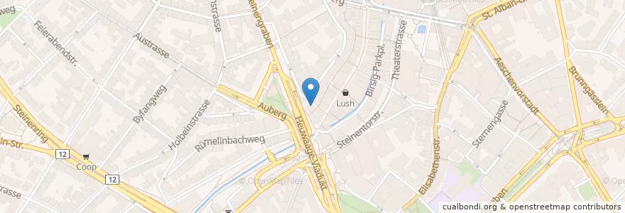 Mapa de ubicacion de Ysefrässer Bar en سويسرا, مدينة بازل, Basel.