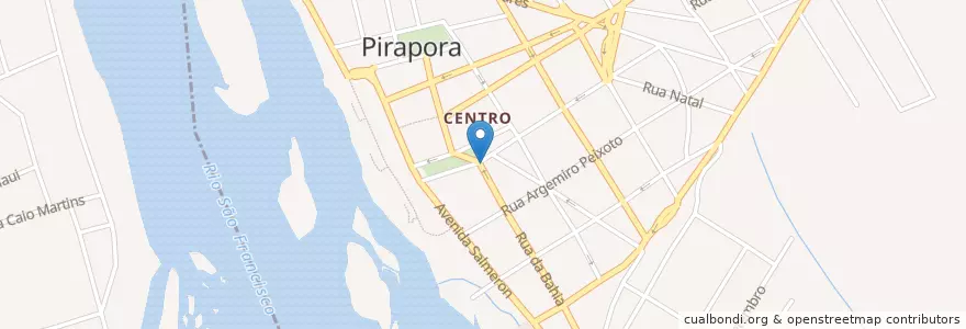 Mapa de ubicacion de Posto Pirapora en ブラジル, 南東部地域, ミナス ジェライス, Microrregião Pirapora, Região Geográfica Intermediária De Montes Claros, Pirapora.