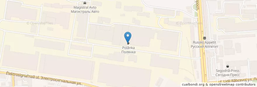 Mapa de ubicacion de Полянка en Rusya Federasyonu, Центральный Федеральный Округ, Voronej Oblastı, Городской Округ Воронеж.