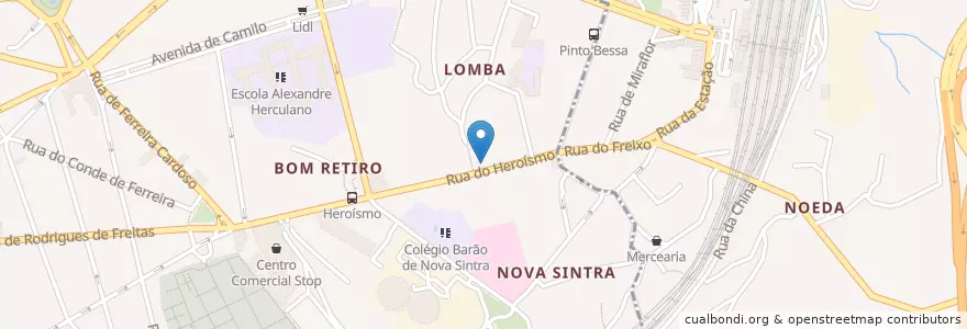 Mapa de ubicacion de Café Roma en Portugal, Norte, Área Metropolitana Do Porto, Porto, Porto, Bonfim.