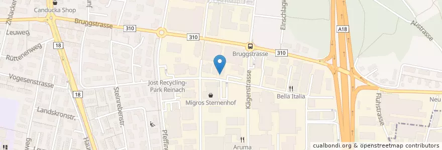 Mapa de ubicacion de Mister Wong en Suisse, Bâle-Campagne, Bezirk Arlesheim, Reinach.