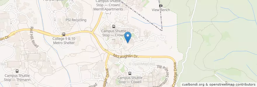 Mapa de ubicacion de Merrill Faculty Office Annex 162 en Verenigde Staten, Californië, Santa Cruz County, Santa Cruz.