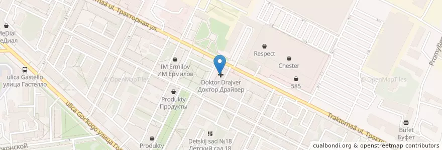 Mapa de ubicacion de Доктор Драйвер en Rusia, Distrito Federal Central, Óblast De Vladímir, Городской Округ Владимир.