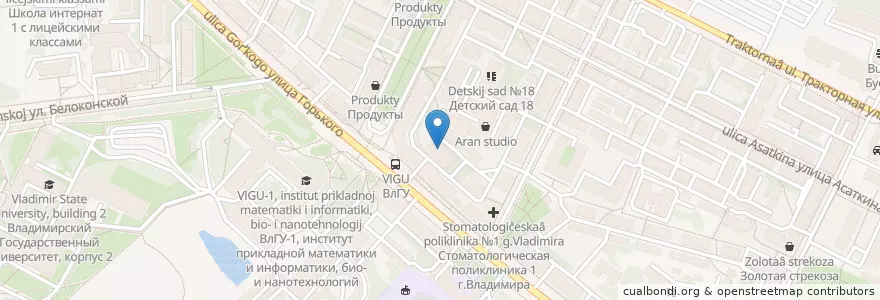 Mapa de ubicacion de Участковый пункт полиции №4 en Rusia, Distrito Federal Central, Óblast De Vladímir, Городской Округ Владимир.