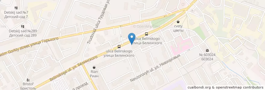 Mapa de ubicacion de Farmani en Rusia, Приволжский Федеральный Округ, Óblast De Nizhni Nóvgorod, Городской Округ Нижний Новгород.