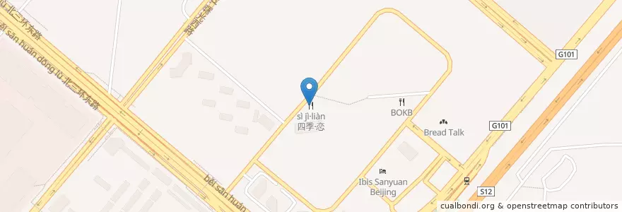 Mapa de ubicacion de 四季·恋 en China, Pekín, Hebei, 朝阳区 / Chaoyang.