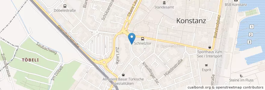 Mapa de ubicacion de Wok en Германия, Баден-Вюртемберг, Bezirk Kreuzlingen, Фрайбург, Констанц, Kreuzlingen, Verwaltungsgemeinschaft Konstanz, Konstanz.