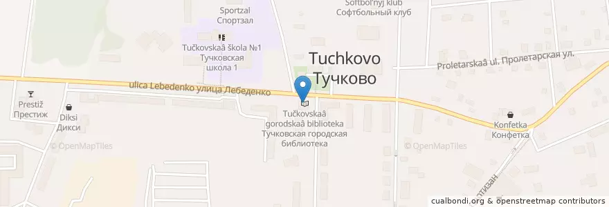 Mapa de ubicacion de Тучковская городская библиотека en Rusia, Distrito Federal Central, Óblast De Moscú, Рузский Городской Округ.