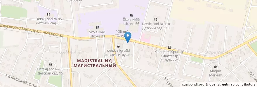 Mapa de ubicacion de Филиал взрослой поликлиники №3 en Russia, Central Federal District, Kursk Oblast, Kursky District, Kursk.