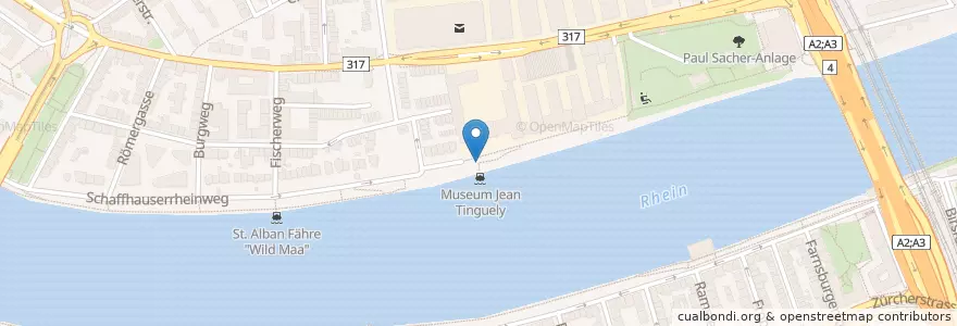 Mapa de ubicacion de Museum Jean Tinguely en スイス, Basel-Stadt, Basel.