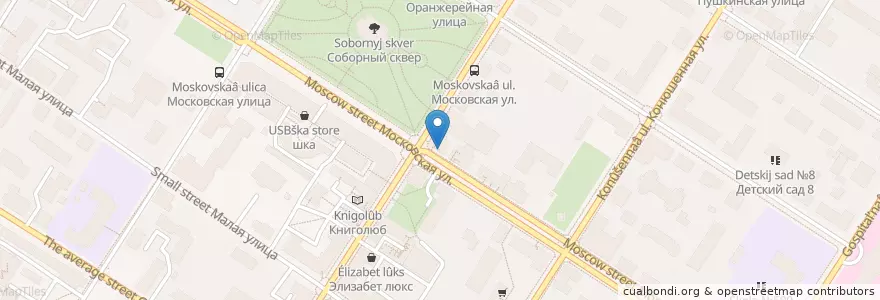 Mapa de ubicacion de Мокафлор en Rusland, Северо-Западный Федеральный Округ, Oblast Leningrad, Sint-Petersburg, Пушкинский Район, Пушкин.