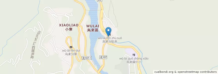 Mapa de ubicacion de 全家烏來店 en Taiwan, Neu-Taipeh, Wulai.