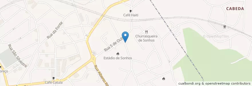 Mapa de ubicacion de Café salão de jogos en Portugal, Norte, Área Metropolitana Do Porto, Porto, Valongo, Ermesinde.