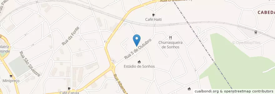Mapa de ubicacion de Café Fora de Hóras en Portugal, Nord, Área Metropolitana Do Porto, Porto, Valongo, Ermesinde.