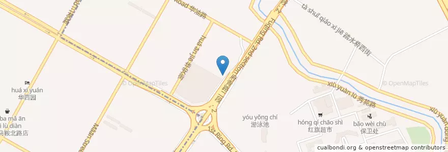 Mapa de ubicacion de 辣妹子小吃 en China, Sujuão, 成都市, 成华区 (Chenghua), 府青路街道 / Fuqinglu.