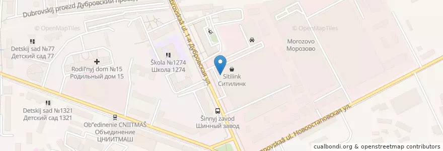 Mapa de ubicacion de Glastonberry Pub en روسيا, Центральный Федеральный Округ, Москва, Юго-Восточный Административный Округ, Южнопортовый Район.