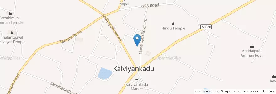 Mapa de ubicacion de Sri Nadarajah Kovil en スリランカ, 北部州, ジャフナ県.