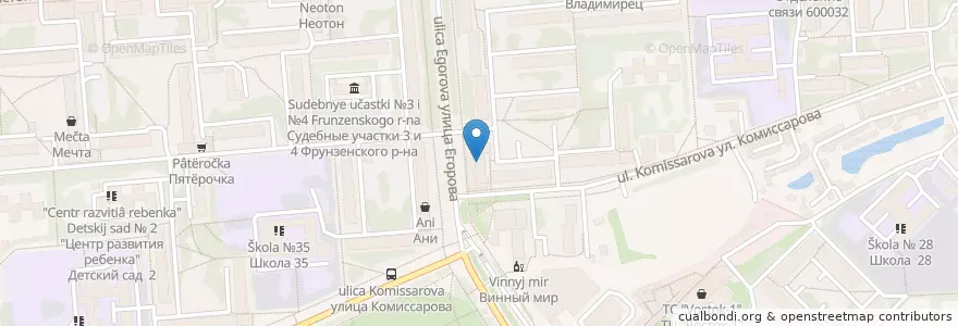 Mapa de ubicacion de ABC Аптека en Rusia, Distrito Federal Central, Óblast De Vladímir, Городской Округ Владимир.