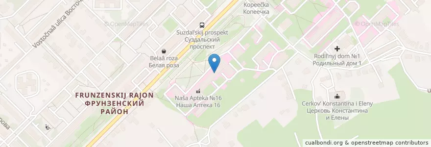 Mapa de ubicacion de Вариант+ en Russia, Distretto Federale Centrale, Владимирская Область, Городской Округ Владимир.