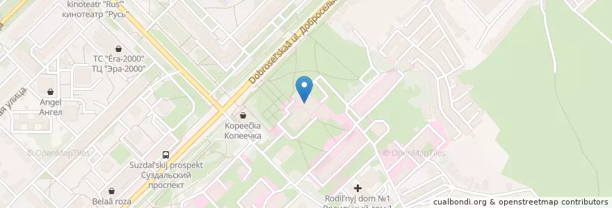 Mapa de ubicacion de Лечебно-диагностический центр МРТ en Rusia, Distrito Federal Central, Óblast De Vladímir, Городской Округ Владимир.