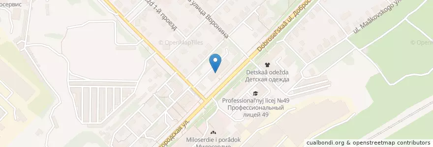 Mapa de ubicacion de Поликлиника АО "Автоприбор" en Rusia, Distrito Federal Central, Óblast De Vladímir, Городской Округ Владимир.