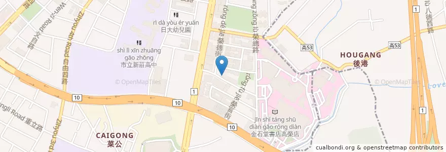 Mapa de ubicacion de 早安美芝城活力榮耀店 en Tayvan, Kaohsiung.