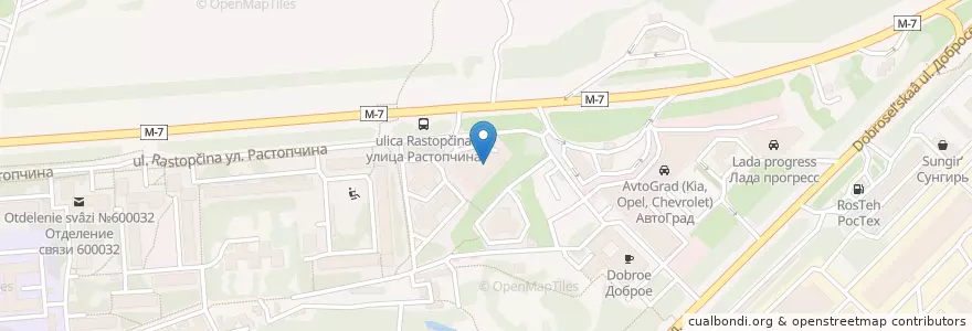 Mapa de ubicacion de Князь Владимир en ロシア, 中央連邦管区, Владимирская Область, Городской Округ Владимир.