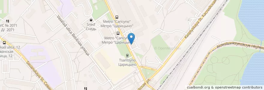 Mapa de ubicacion de Домино'c en Россия, Центральный Федеральный Округ, Москва, Южный Административный Округ.