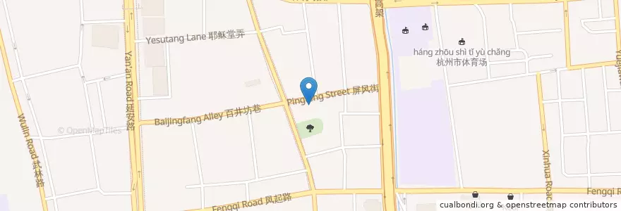 Mapa de ubicacion de 赛百味 en الصين, تشيجيانغ, هانغتشو, 下城区.
