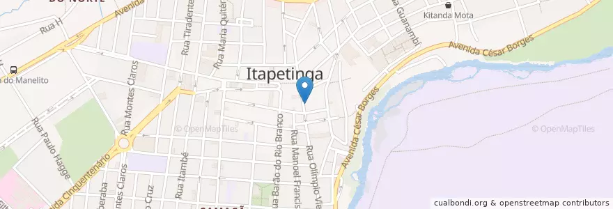 Mapa de ubicacion de Igreja Universal en 巴西, 东北部, 巴伊亚, Região Geográfica Intermediária De Vitória Da Conquista, Microrregião De Itapetinga, Itapetinga.