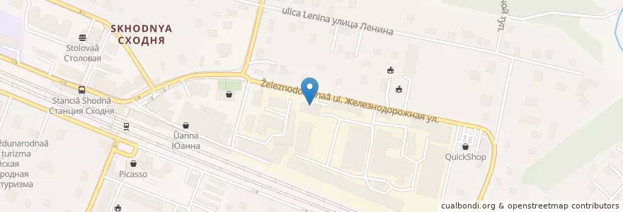 Mapa de ubicacion de Столовая en روسيا, Центральный Федеральный Округ, محافظة موسكو, Городской Округ Химки.