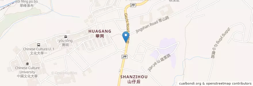 Mapa de ubicacion de 山仔后派出所 en 臺灣, 新北市, 臺北市, 士林區.