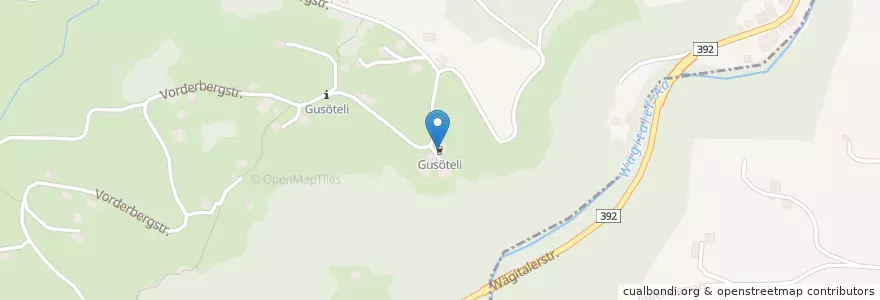 Mapa de ubicacion de Gusöteli en Schweiz/Suisse/Svizzera/Svizra, Schwyz, March, Galgenen.