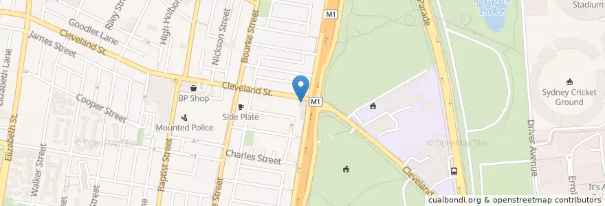 Mapa de ubicacion de The Bat & Ball Hotel en Australia, Nuovo Galles Del Sud, Council Of The City Of Sydney, Sydney.