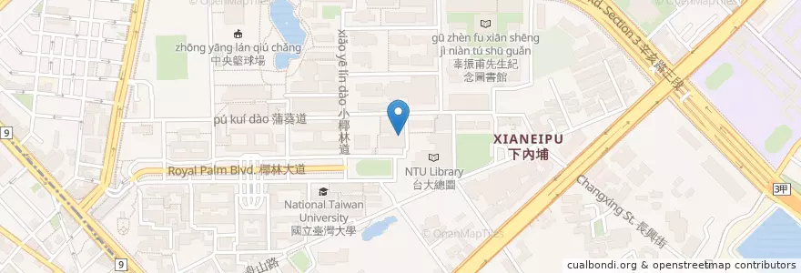 Mapa de ubicacion de 金盃美而美 en تايوان, تايبيه الجديدة, تايبيه, 大安區.