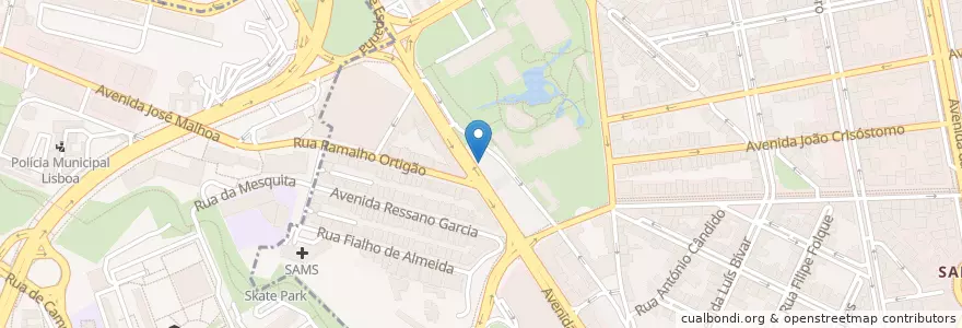 Mapa de ubicacion de Restaurante Piccolo Napoli en Португалия, Área Metropolitana De Lisboa, Лиссабон, Grande Lisboa, Лиссабон, Avenidas Novas.