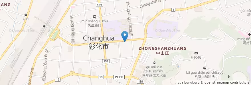 Mapa de ubicacion de 鄭光人內科 en Taïwan, Province De Taïwan, Comté De Changhua, Changhua.