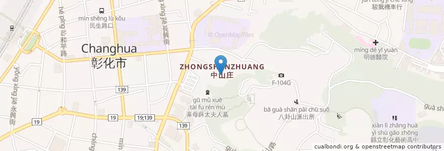 Mapa de ubicacion de 苔條花生 en Taiwán, Provincia De Taiwán, Condado De Changhua, 彰化市.